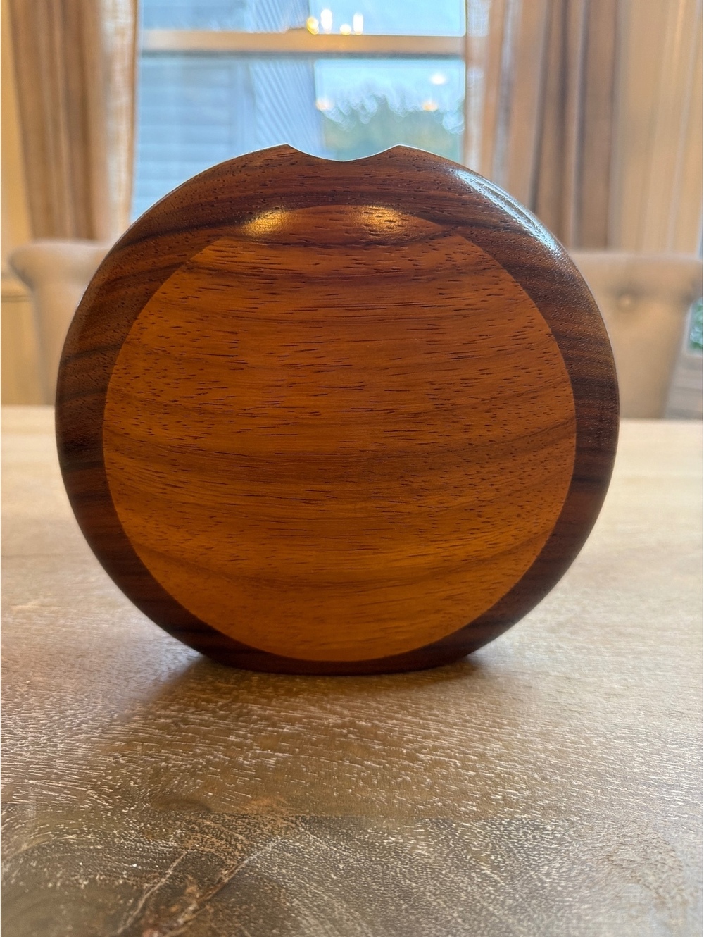 Vintage 1989 Signed Warren Vienneau Hand Turned Wood Weed Pot Vase